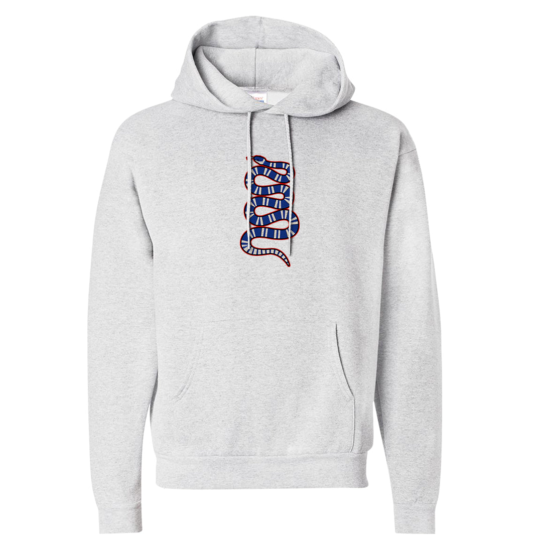 University Blue Summit White Low 1s Hoodie | Coiled Snake, Ash