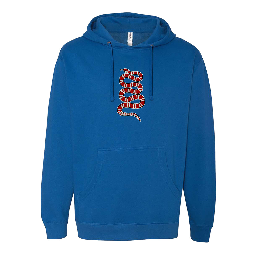 University Blue Summit White Low 1s Hoodie | Coiled Snake, Royal