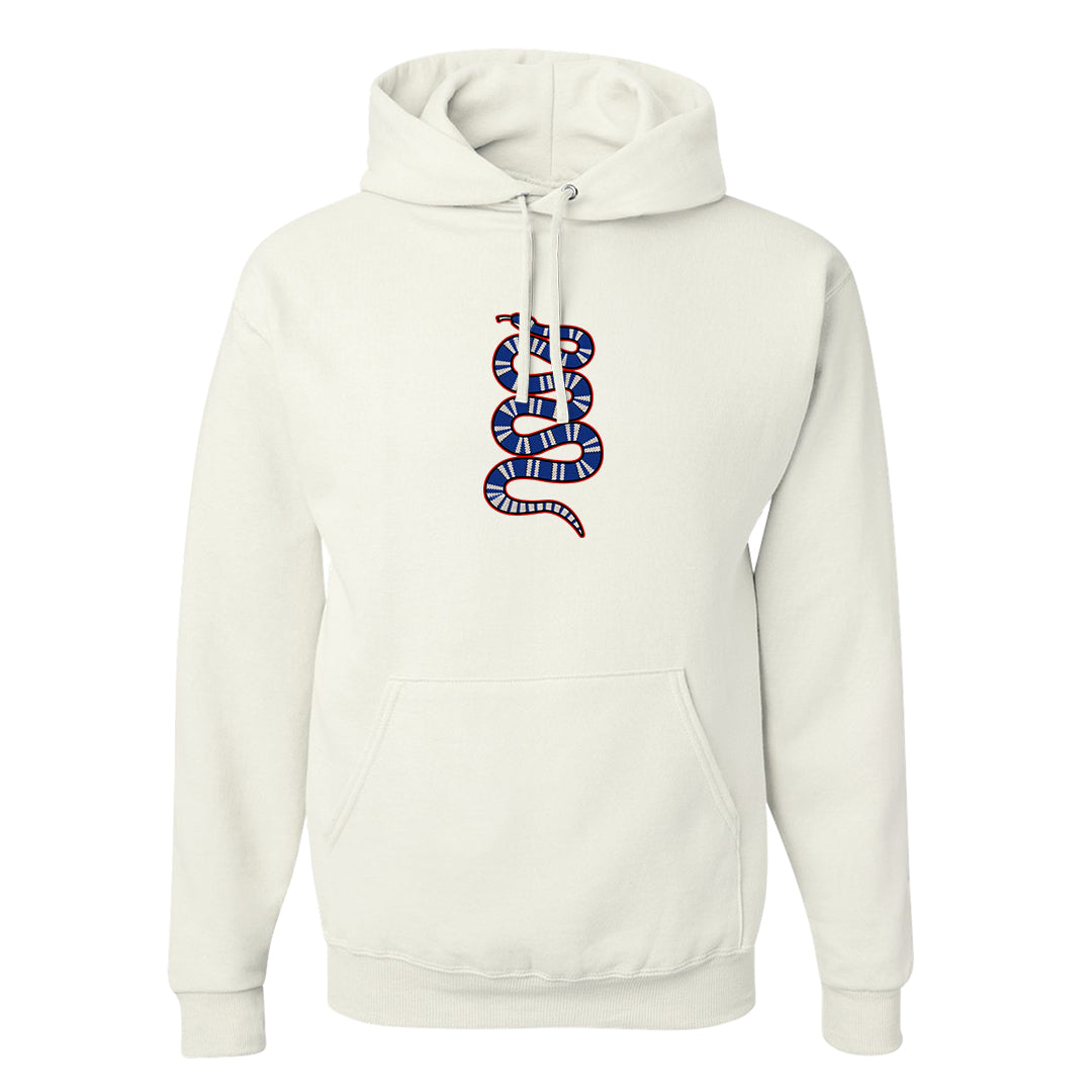 University Blue Summit White Low 1s Hoodie | Coiled Snake, White