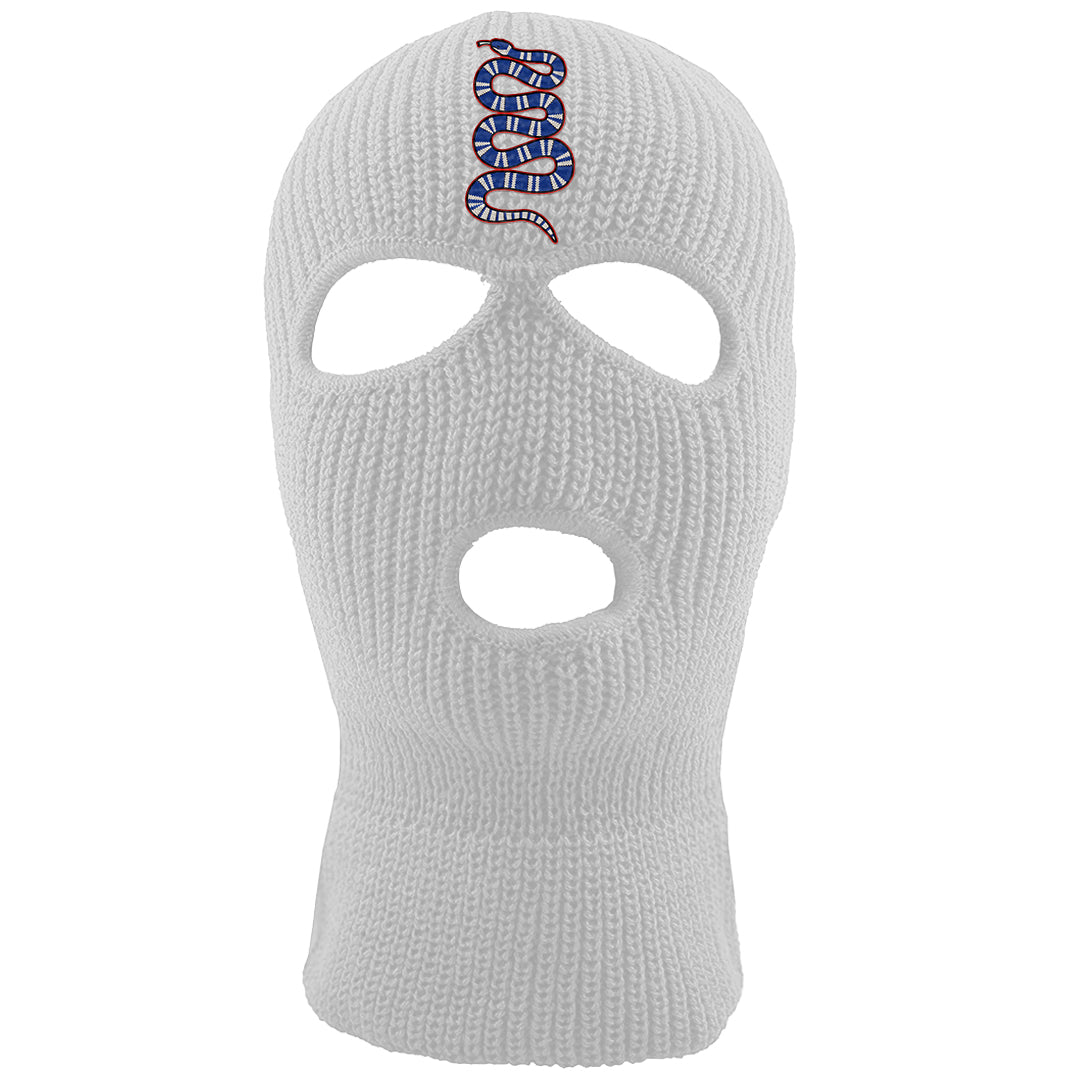 University Blue Summit White Low 1s Ski Mask | Coiled Snake, White