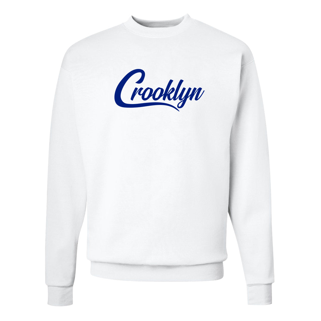 University Blue Summit White Low 1s Crewneck Sweatshirt | Crooklyn, White