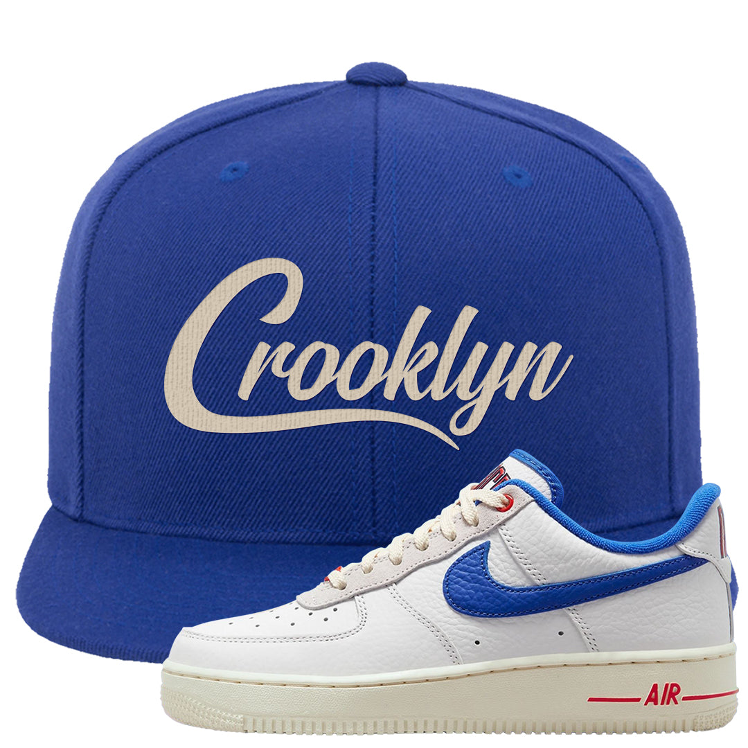 University Blue Summit White Low 1s Snapback Hat | Crooklyn, Royal
