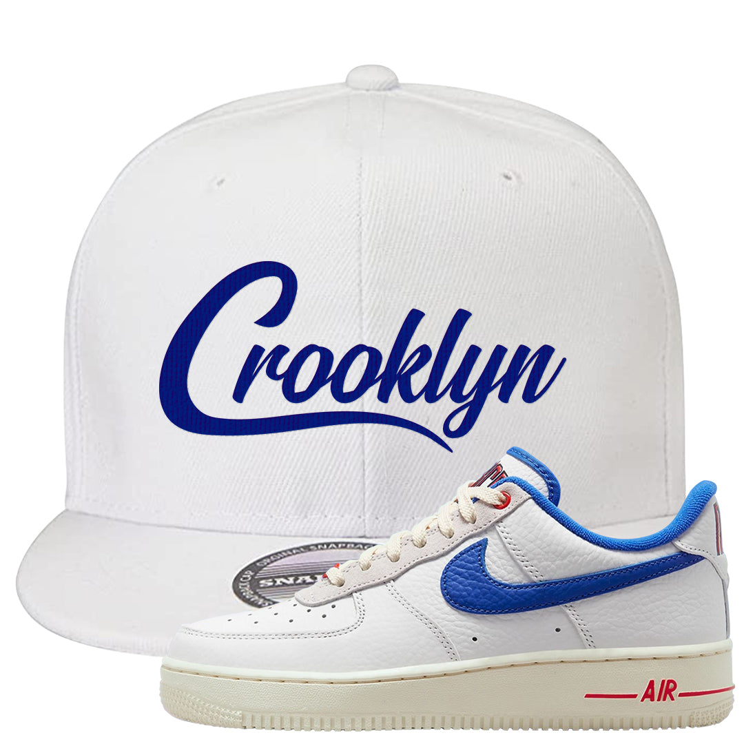 University Blue Summit White Low 1s Snapback Hat | Crooklyn, White