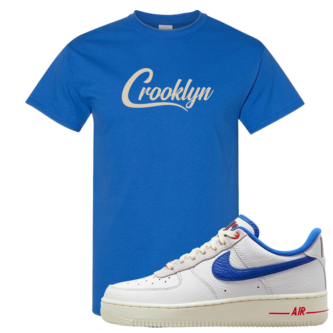 University Blue Summit White Low 1s T Shirt | Crooklyn, Royal