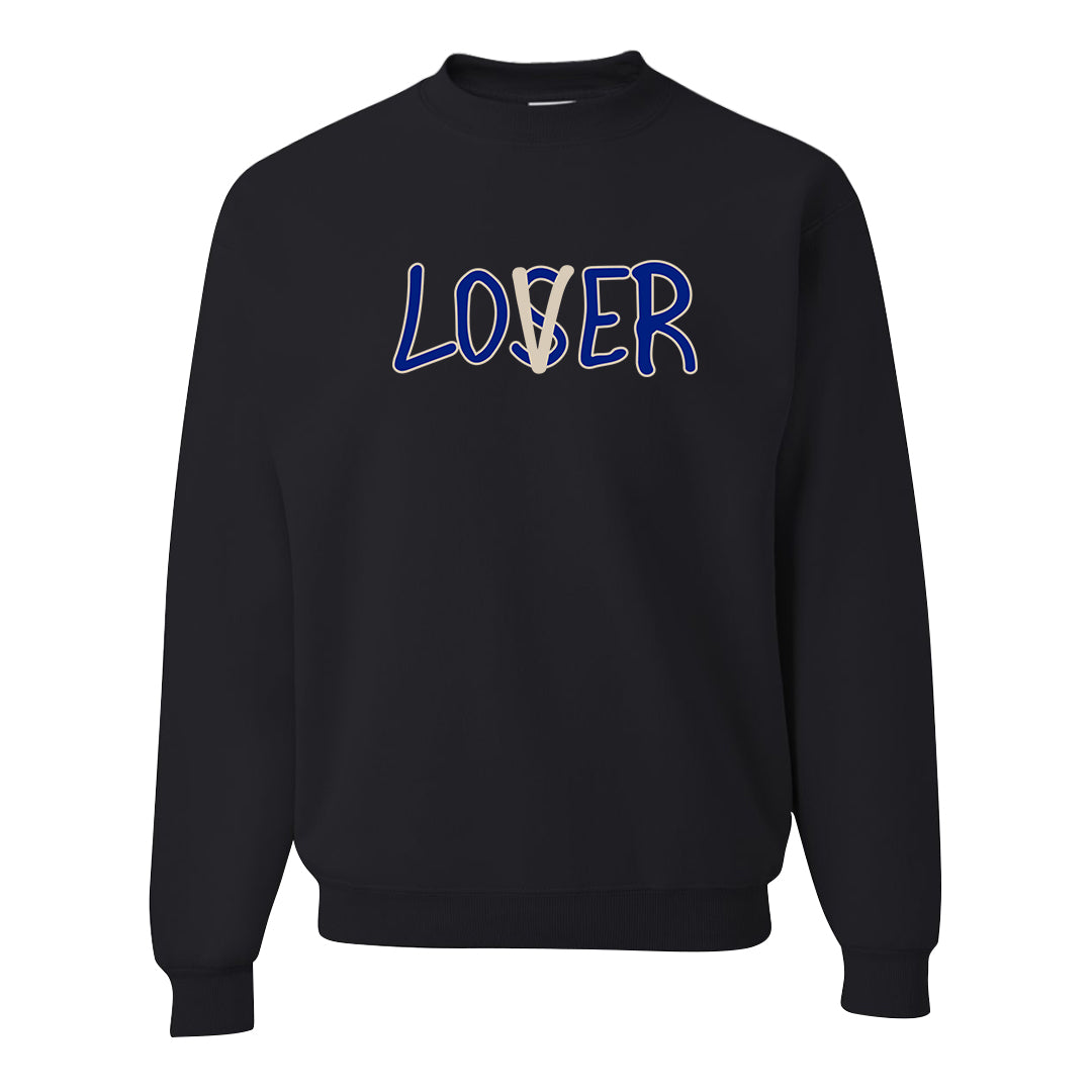 University Blue Summit White Low 1s Crewneck Sweatshirt | Lover, Black