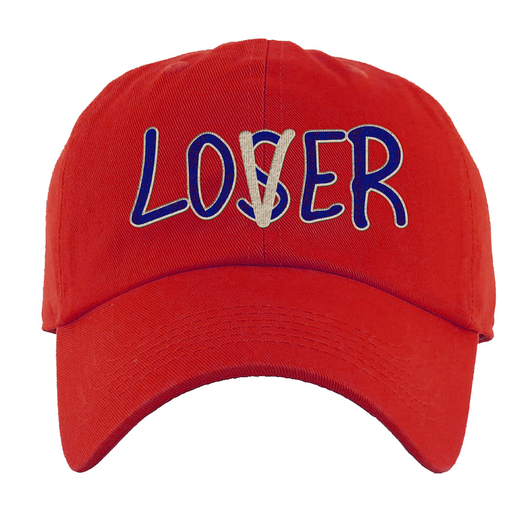 University Blue Summit White Low 1s Dad Hat | Lover, Red