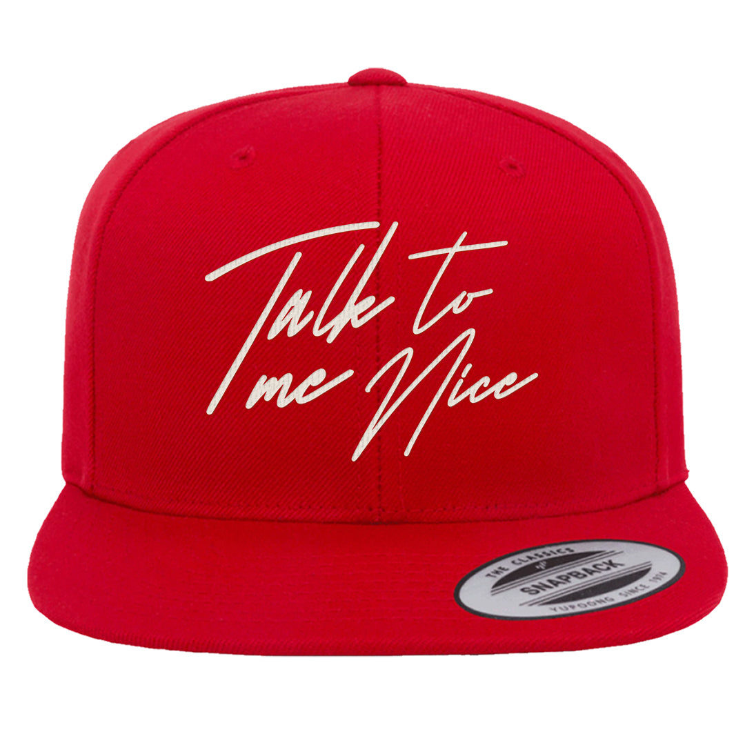 University Blue Summit White Low 1s Snapback Hat | Talk To Me Nice, Red