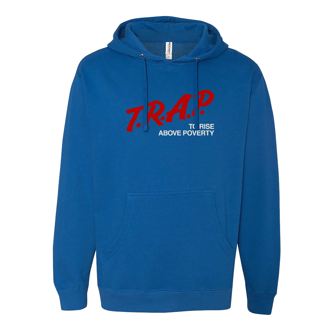 University Blue Summit White Low 1s Hoodie | Trap To Rise Above Poverty, Royal