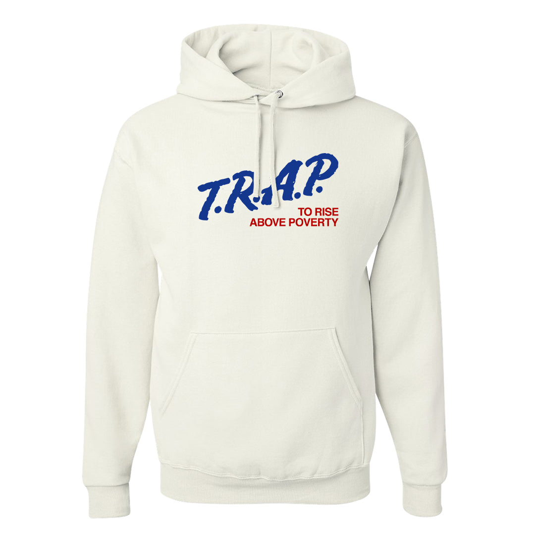 University Blue Summit White Low 1s Hoodie | Trap To Rise Above Poverty, White