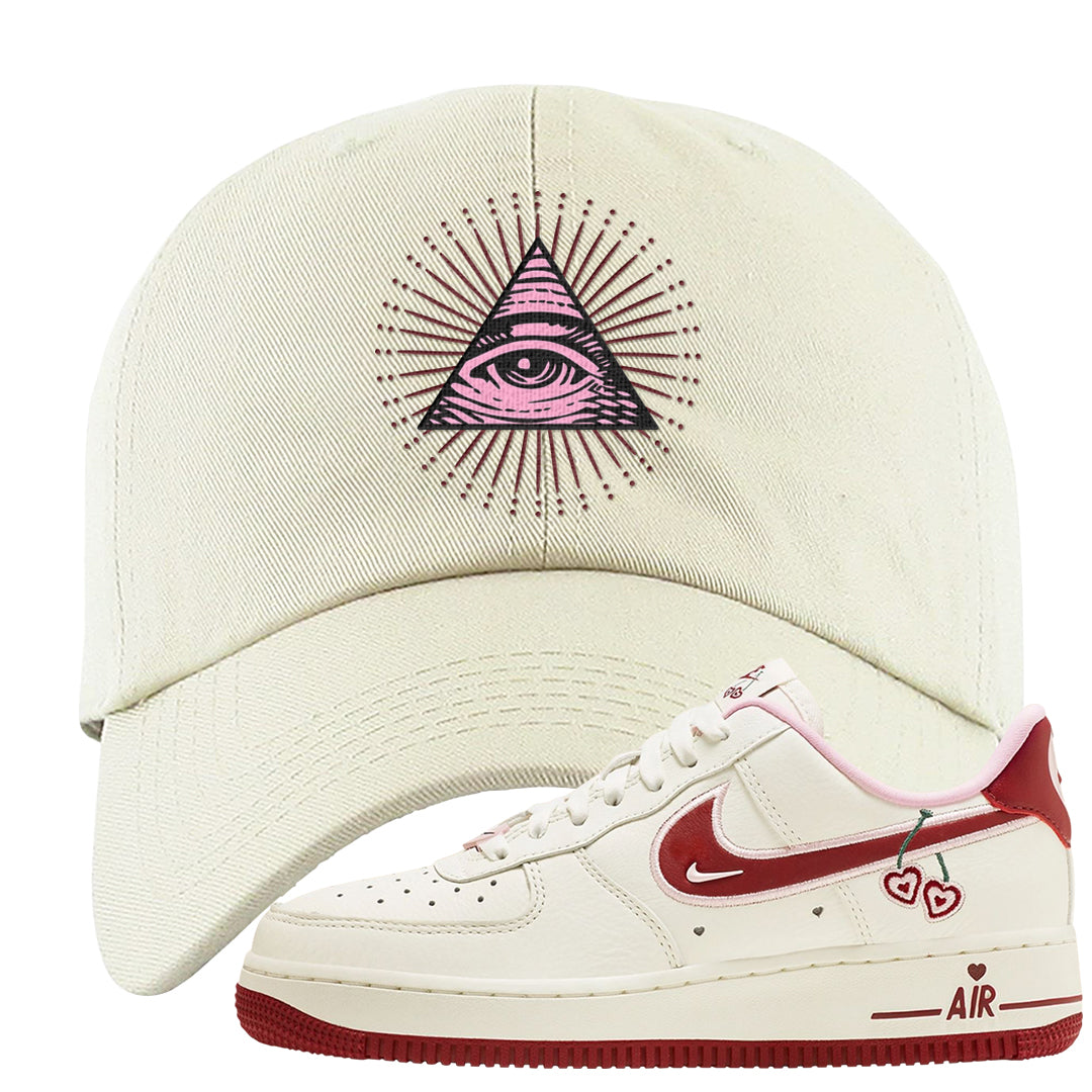 Valentine's Day 2023 Low AF 1s Dad Hat | All Seeing Eye, White
