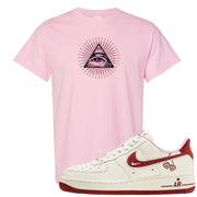 Valentine's Day 2023 Low AF 1s T Shirt | All Seeing Eye, Light Pink