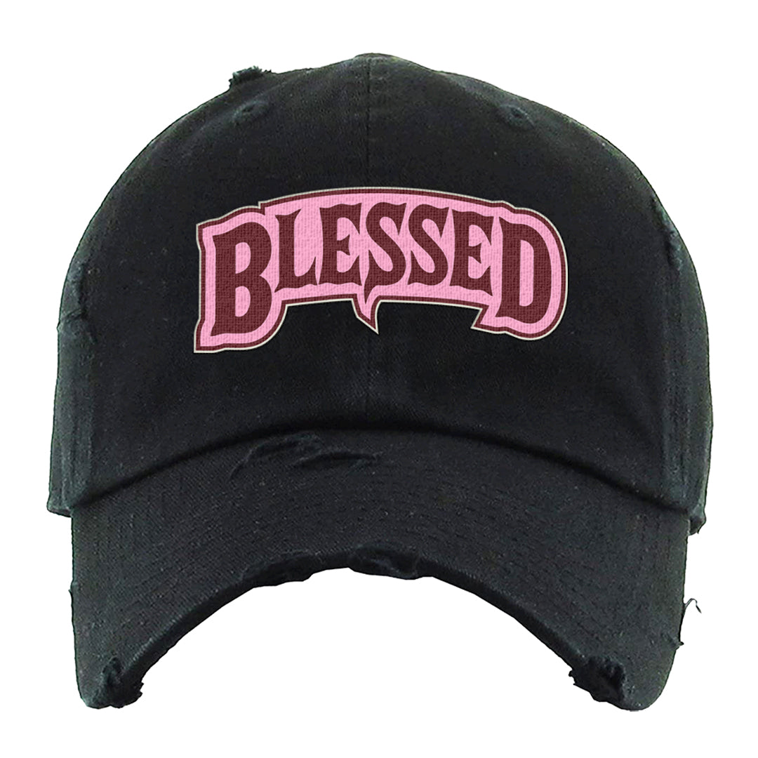 Valentine's Day 2023 Low AF 1s Distressed Dad Hat | Blessed Arch, Black