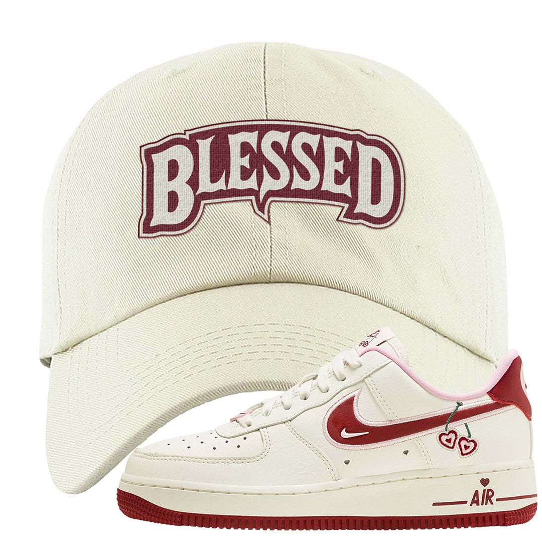 Valentine's Day 2023 Low AF 1s Dad Hat | Blessed Arch, White
