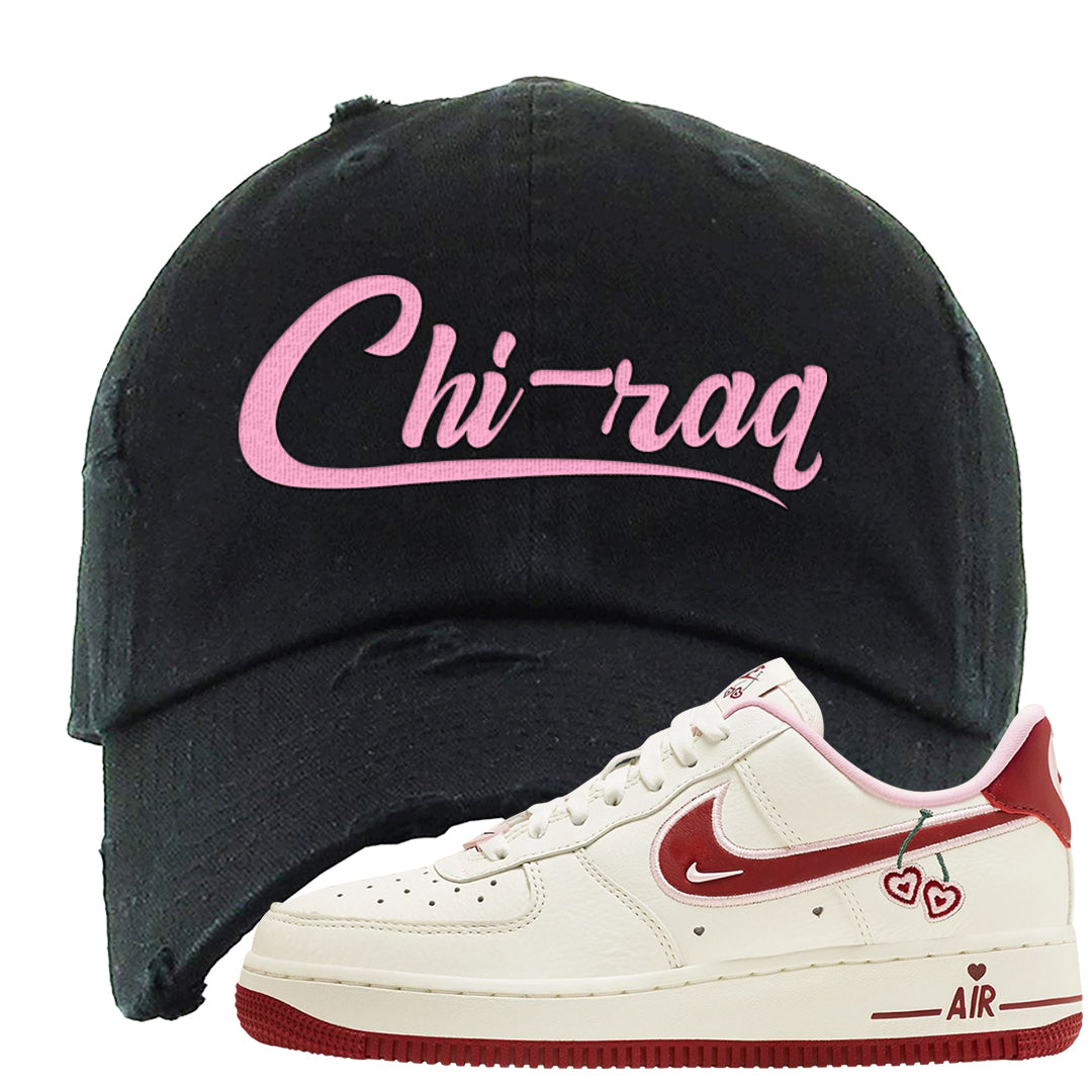 Valentine's Day 2023 Low AF 1s Distressed Dad Hat | Chiraq, Black