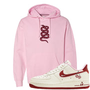 Valentine's Day 2023 Low AF 1s Hoodie | Coiled Snake, Light Pink