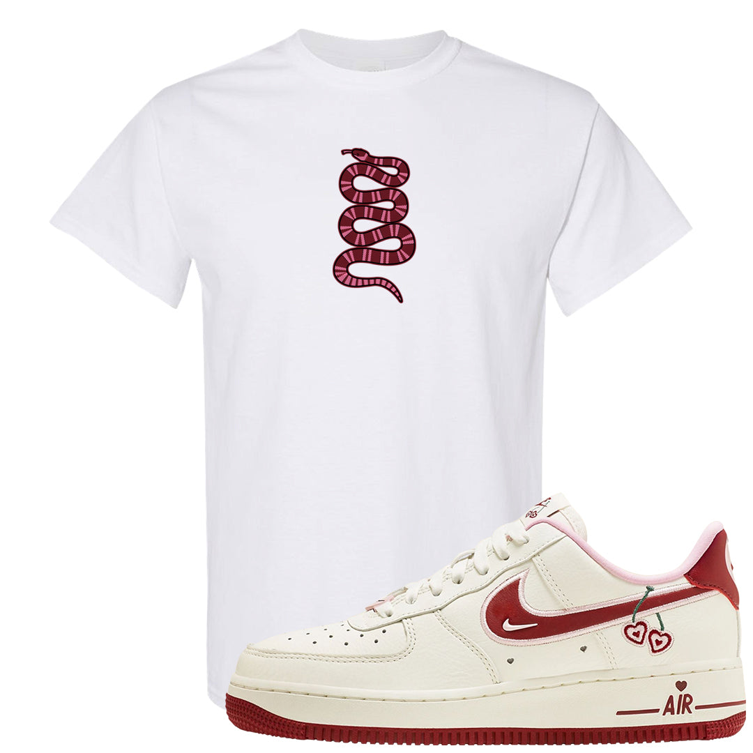 Valentine's Day 2023 Low AF 1s T Shirt | Coiled Snake, White