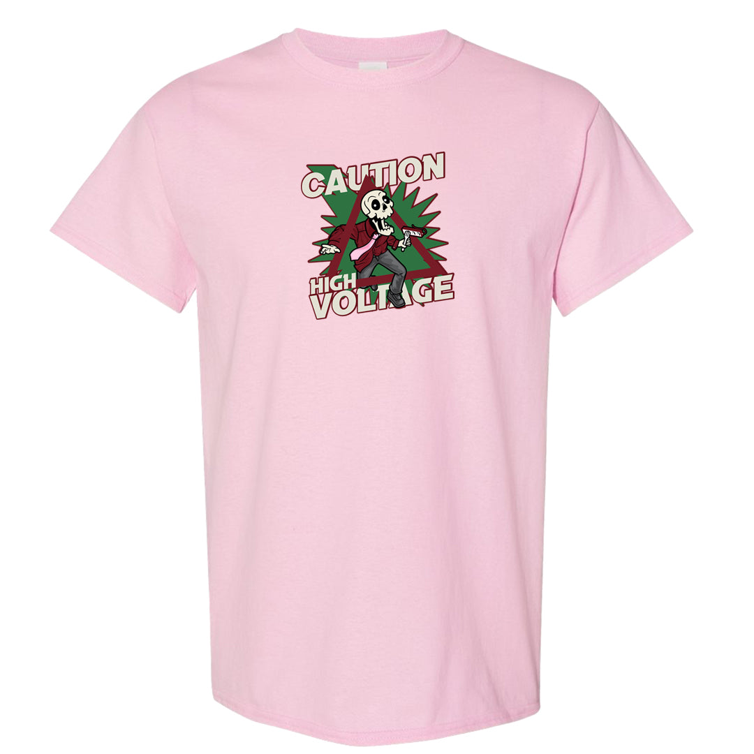 Valentine's Day 2023 Low AF 1s T Shirt | Caution High Voltage, Light Pink