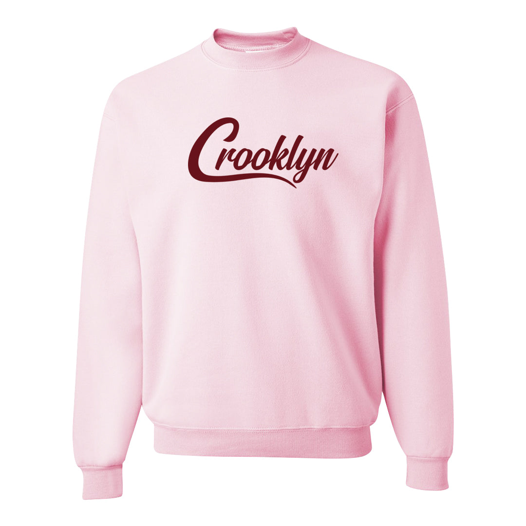 Valentine's Day 2023 Low AF 1s Crewneck Sweatshirt | Crooklyn, Light Pink