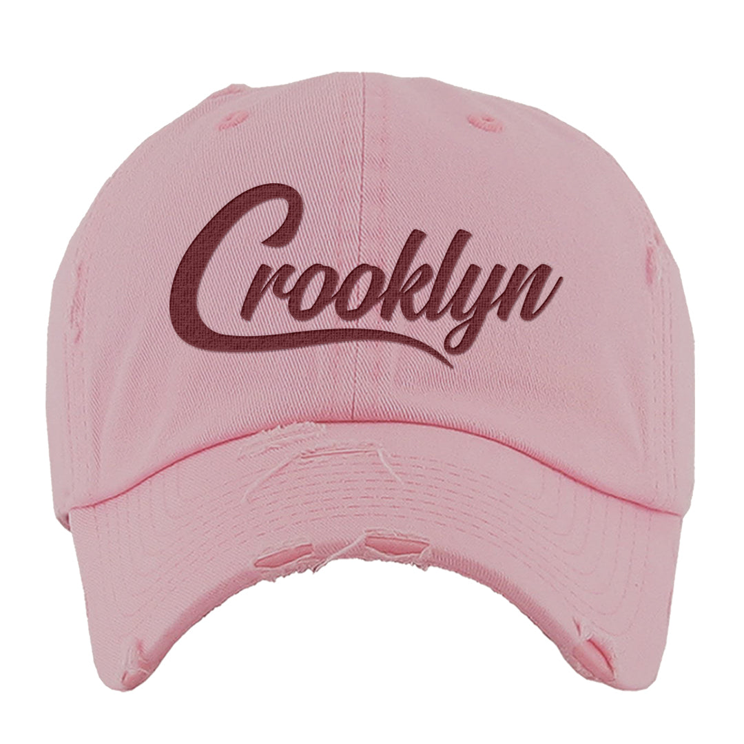 Valentine's Day 2023 Low AF 1s Distressed Dad Hat | Crooklyn, Light Pink
