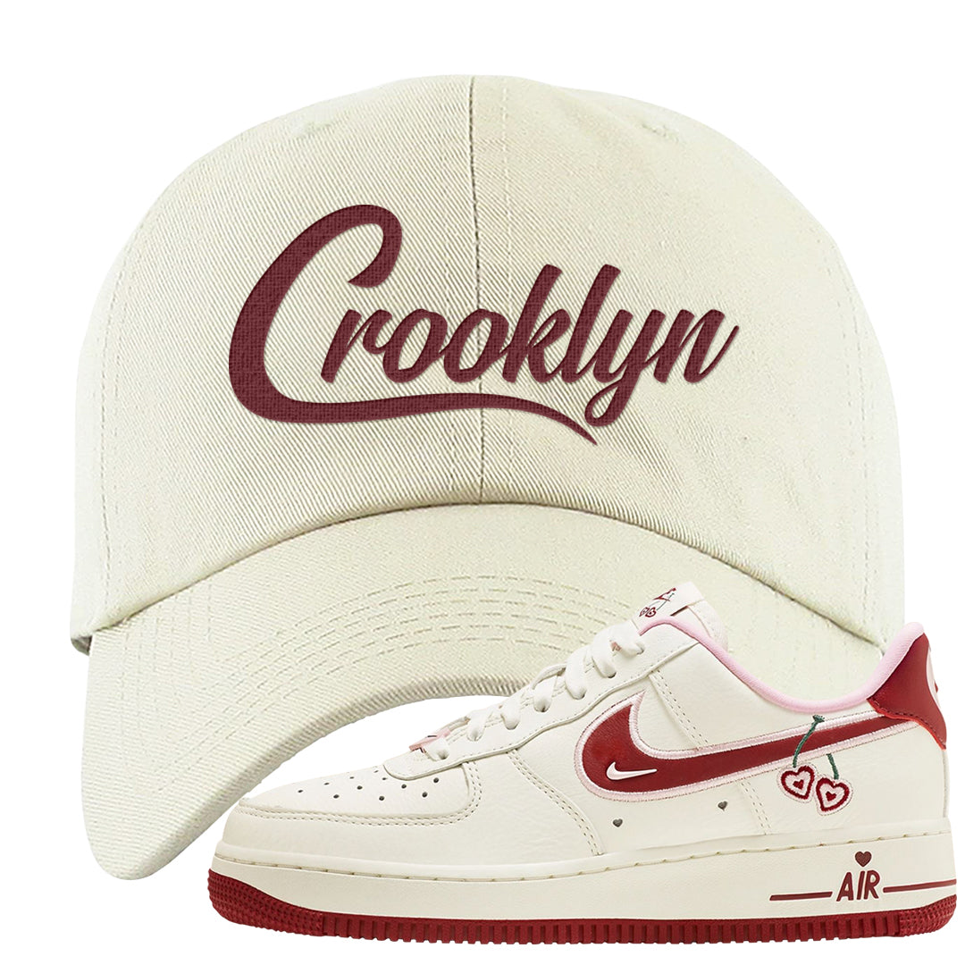 Valentine's Day 2023 Low AF 1s Dad Hat | Crooklyn, White