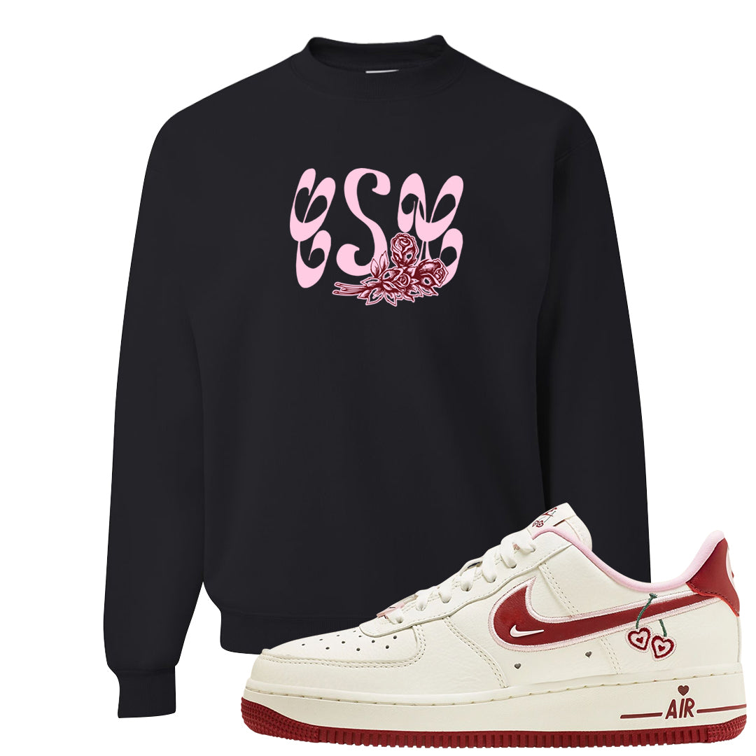 Valentine's Day 2023 Low AF 1s Crewneck Sweatshirt | Certified Sneakerhead, Black