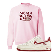 Valentine's Day 2023 Low AF 1s Crewneck Sweatshirt | Certified Sneakerhead, Light Pink