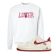 Valentine's Day 2023 Low AF 1s Crewneck Sweatshirt | Lover, White