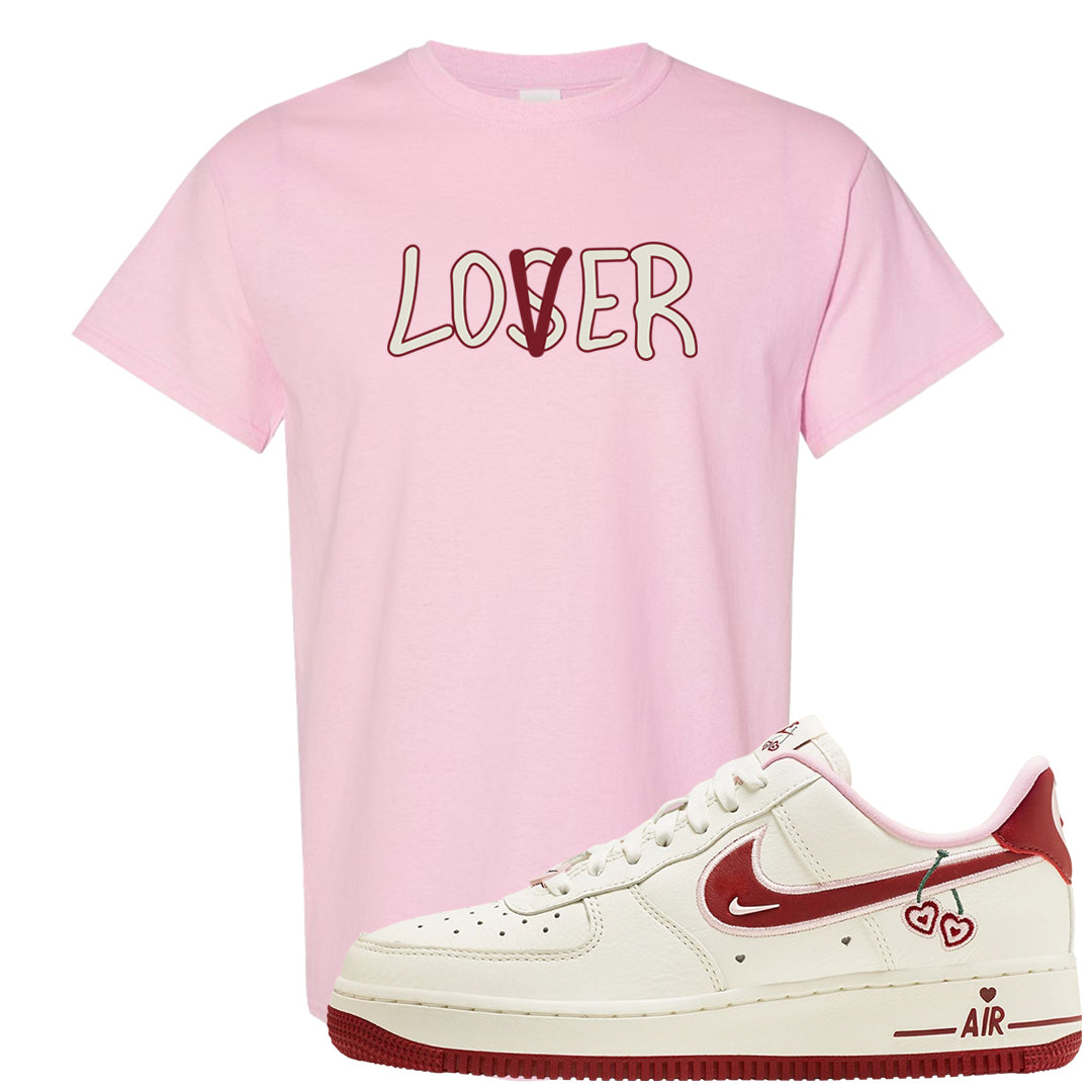Valentine's Day 2023 Low AF 1s T Shirt | Lover, Light Pink