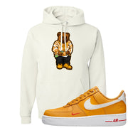 Yellow Ochre Low AF 1s Hoodie | Sweater Bear, White