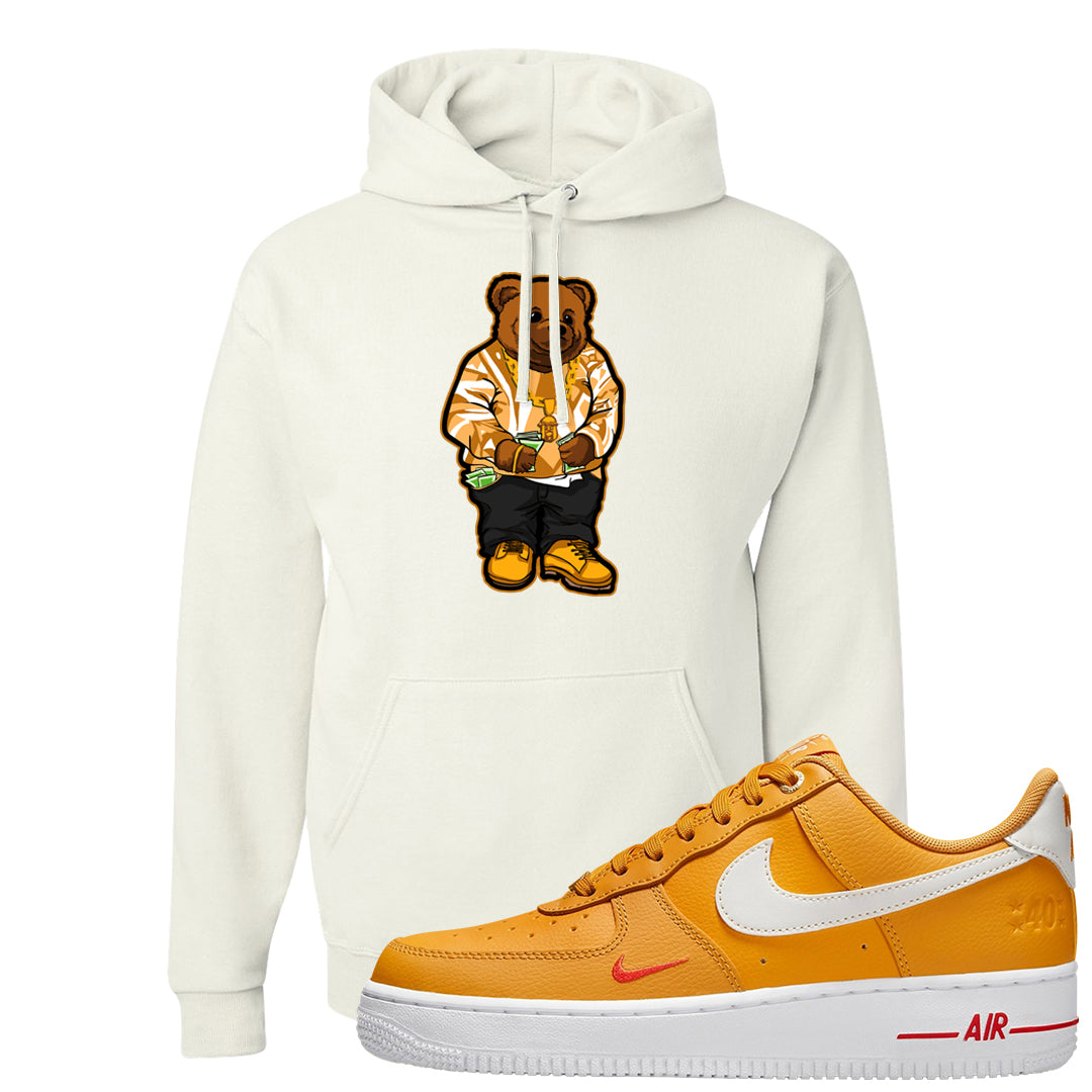 Yellow Ochre Low AF 1s Hoodie | Sweater Bear, White