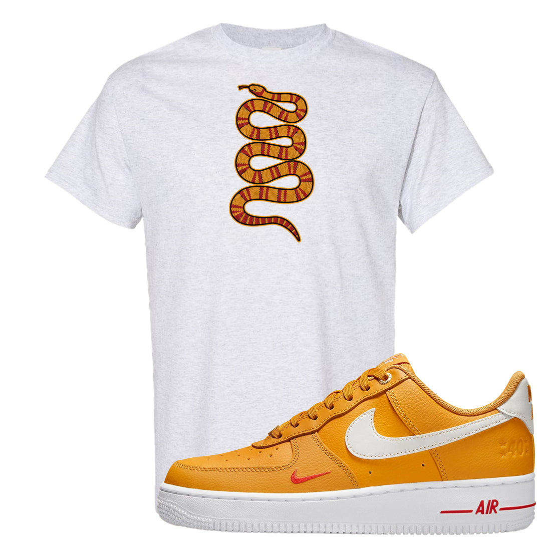 Yellow Ochre Low AF 1s T Shirt | Coiled Snake, Ash