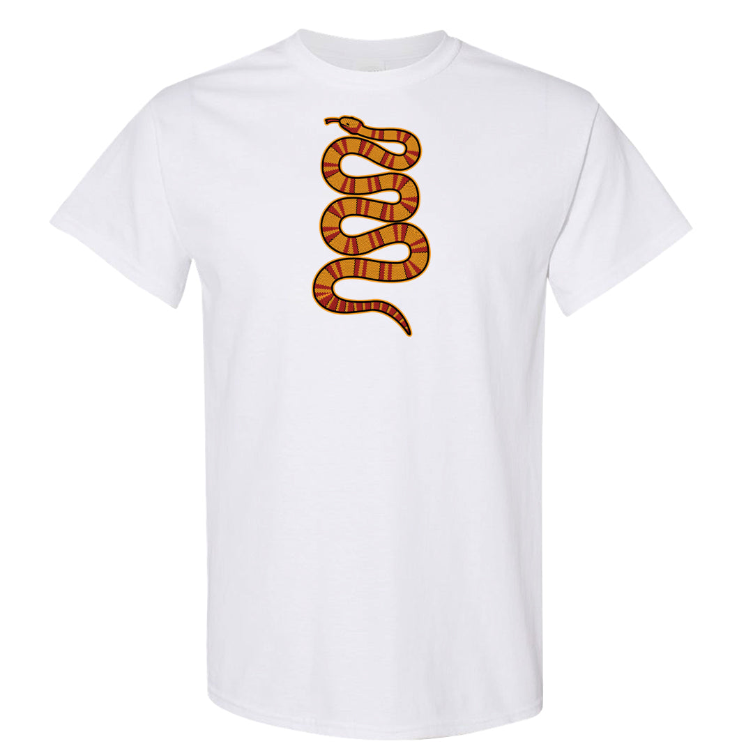 Yellow Ochre Low AF 1s T Shirt | Coiled Snake, White