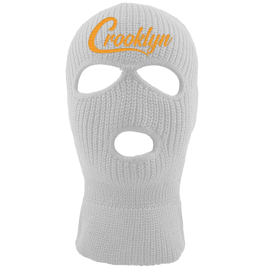 Yellow Ochre Low AF 1s Ski Mask | Crooklyn, White