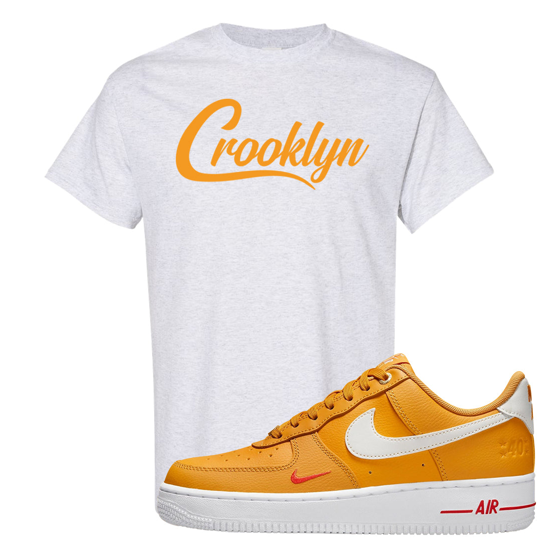 Yellow Ochre Low AF 1s T Shirt | Crooklyn, Ash
