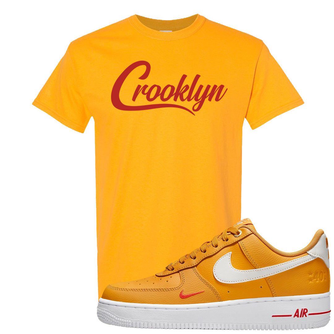 Yellow Ochre Low AF 1s T Shirt | Crooklyn, Gold