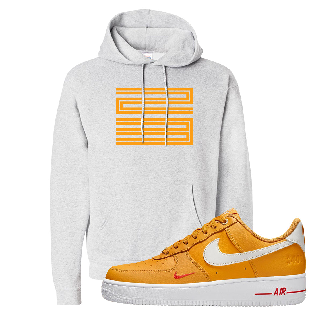 Yellow Ochre Low AF 1s Hoodie | Double Line 23, Ash