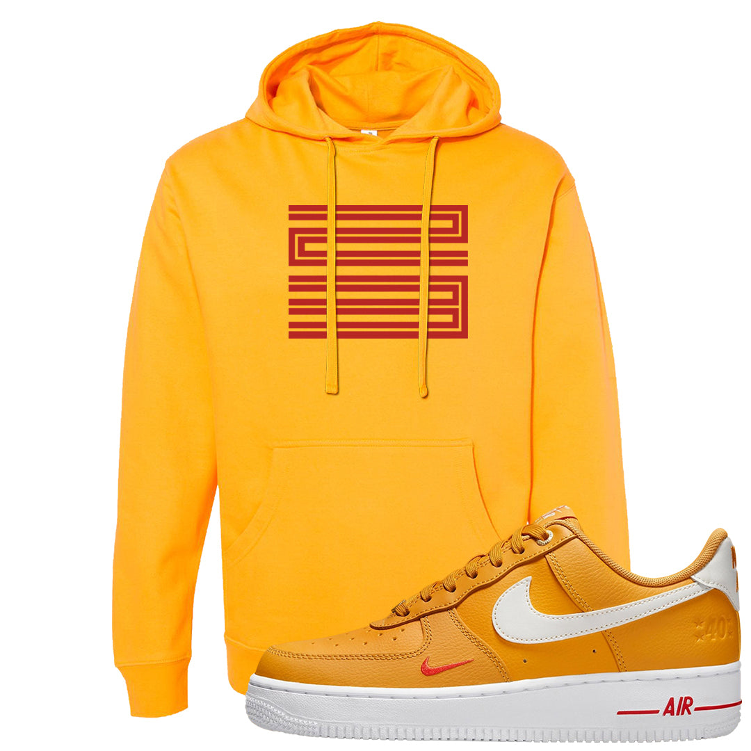 Yellow Ochre Low AF 1s Hoodie | Double Line 23, Gold