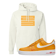 Yellow Ochre Low AF 1s Hoodie | Double Line 23, White