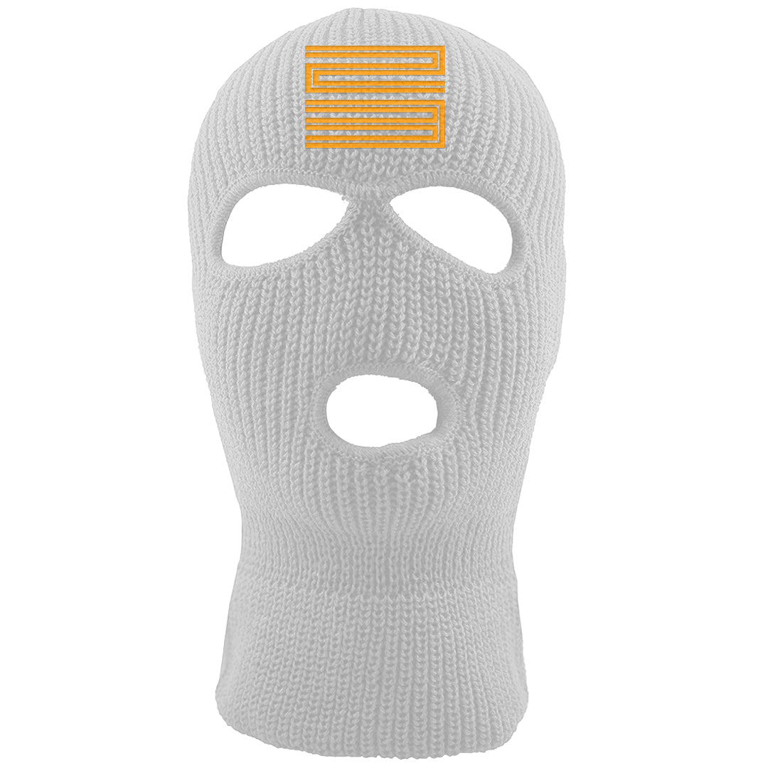 Yellow Ochre Low AF 1s Ski Mask | Double Line 23, White