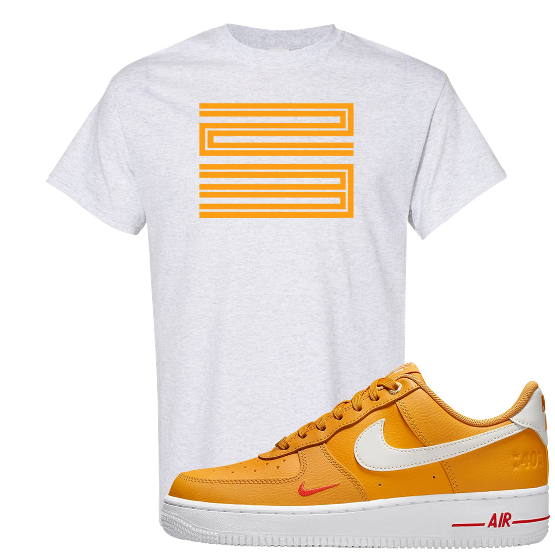 Yellow Ochre Low AF 1s T Shirt | Double Line 23, Ash
