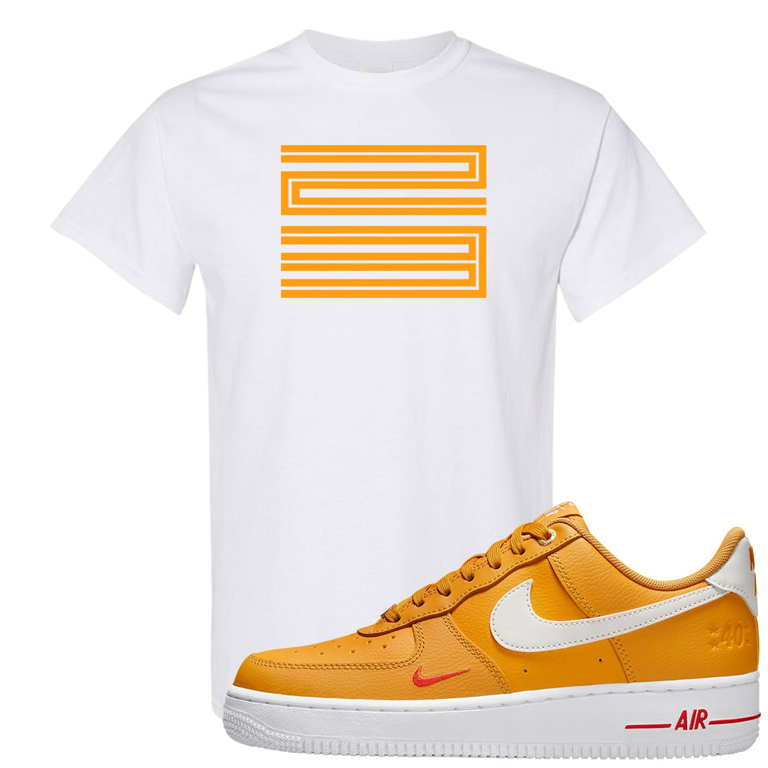Yellow Ochre Low AF 1s T Shirt | Double Line 23, White
