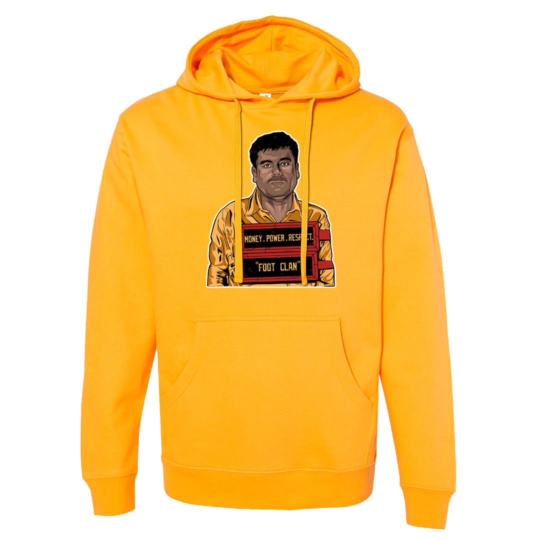 Yellow Ochre Low AF 1s Hoodie | El Chapo Illustration, Gold