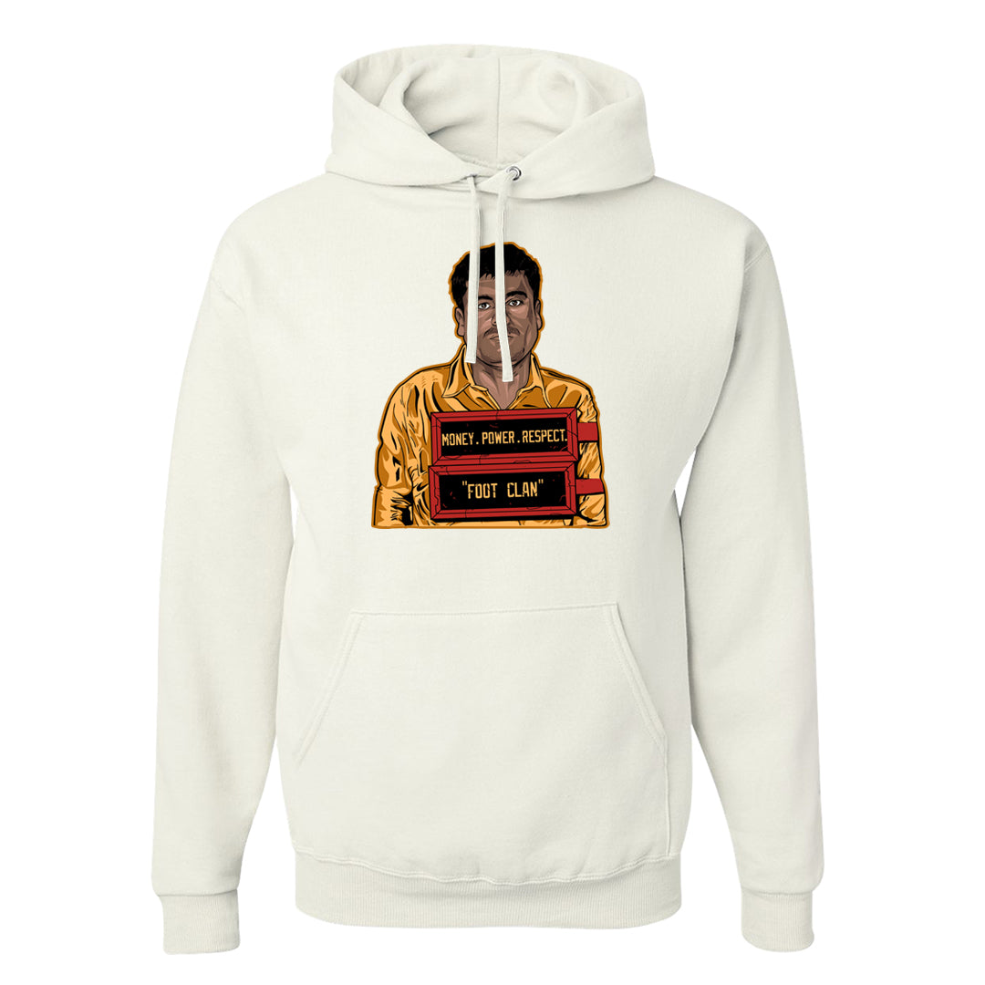 Yellow Ochre Low AF 1s Hoodie | El Chapo Illustration, White