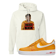Yellow Ochre Low AF 1s Hoodie | El Chapo Illustration, White