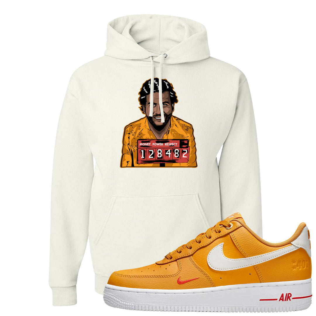 Yellow Ochre Low AF 1s Hoodie | Escobar Illustration, White