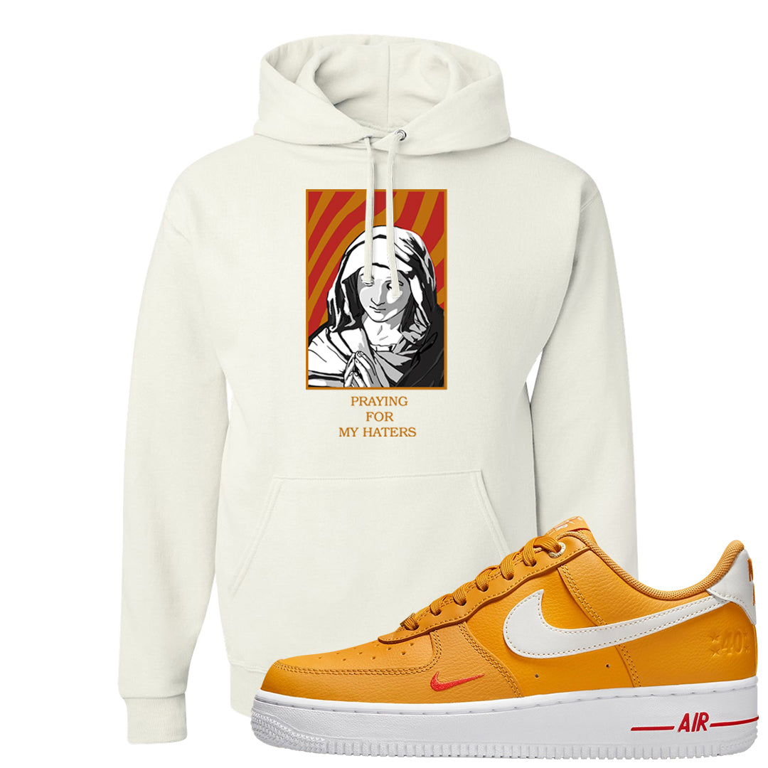 Yellow Ochre Low AF 1s Hoodie | God Told Me, White
