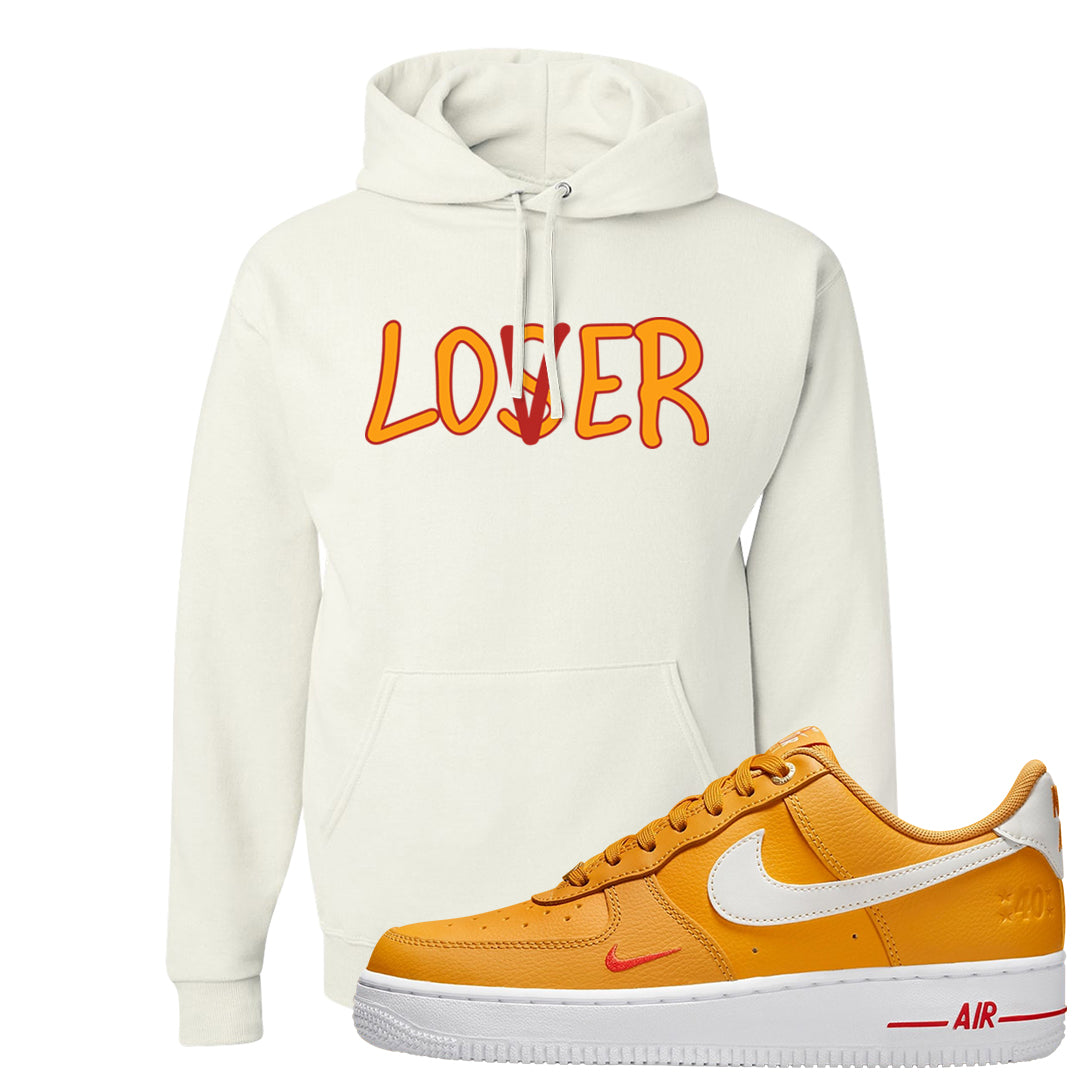 Yellow Ochre Low AF 1s Hoodie | Lover, White