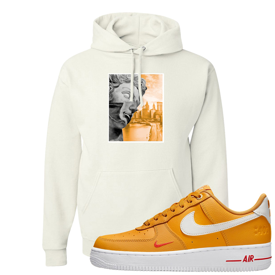 Yellow Ochre Low AF 1s Hoodie | Miguel, White