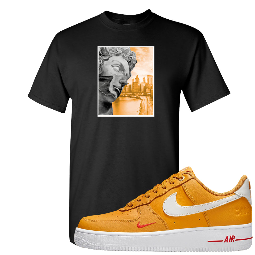 Yellow Ochre Low AF 1s T Shirt | Miguel, Black