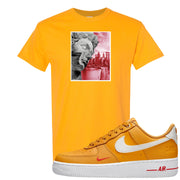 Yellow Ochre Low AF 1s T Shirt | Miguel, Gold